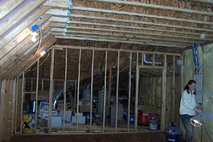 I-joist forming ceiling